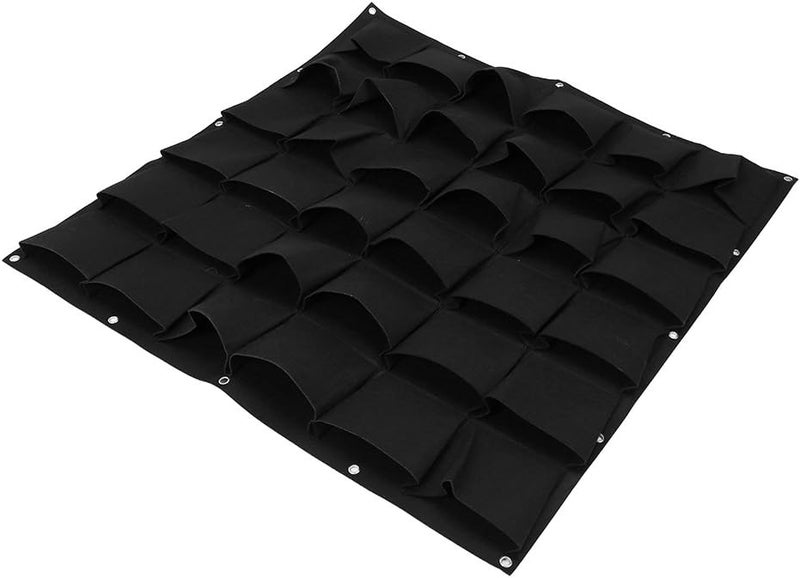 woobles Plant Hanging Bags,36 Pocket Outdoor Vertical Greening Wall Garden Plant Grow Bags for Apartments, Balconies, Patios, Schoolyards and Rooftop (36-Black) - Image 2